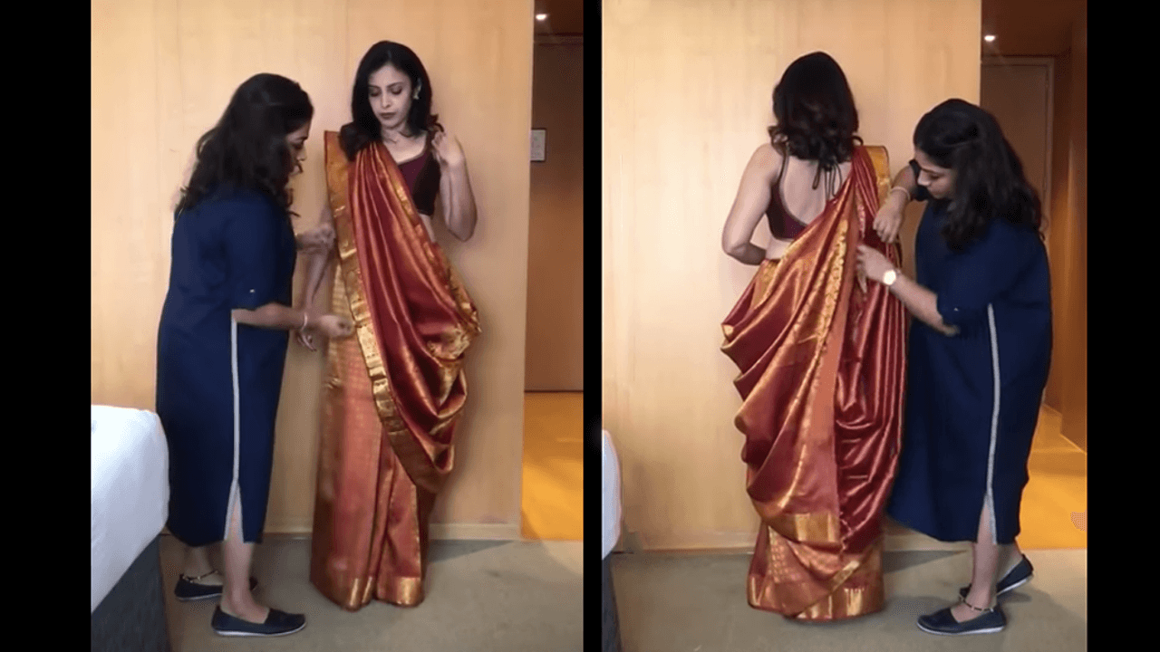 How to wear a Kanjivaram Silk Saree 